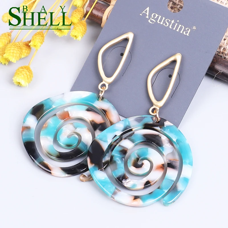 

Shell bay 2020 Drop Earrings Jewelry Blue Earrings for Women Dangle Fashion Earrings Wholesale Summer Earring Accessories Boho