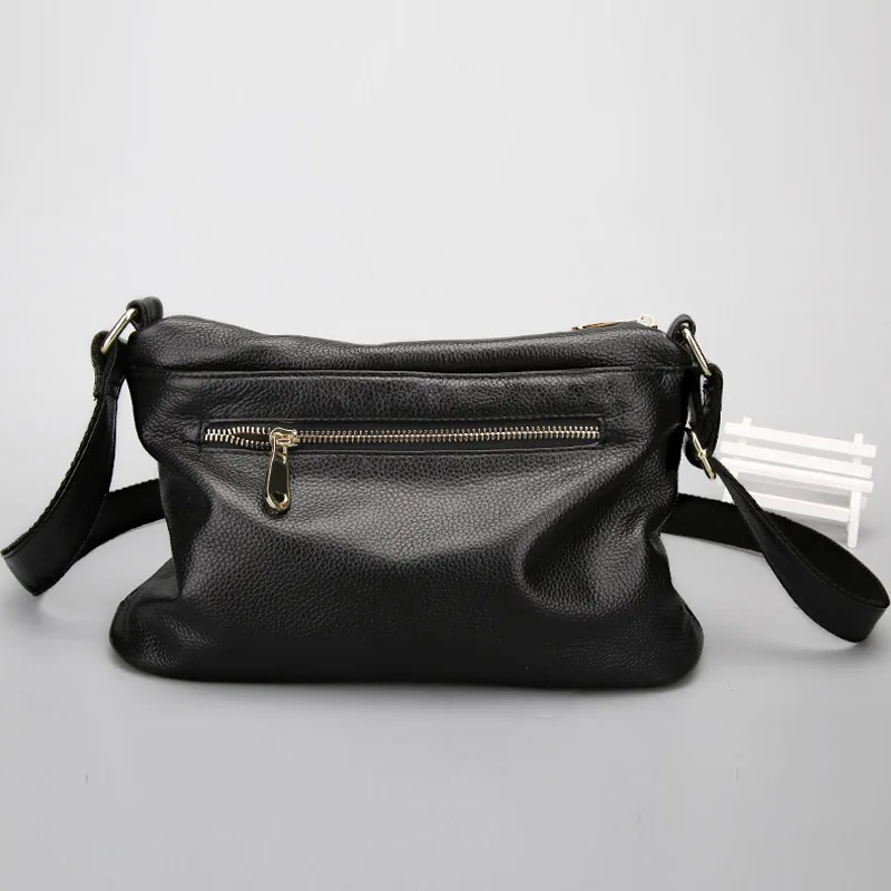 Женская сумка через плечо MJ маленькая вместительная мессенджер из натуральной