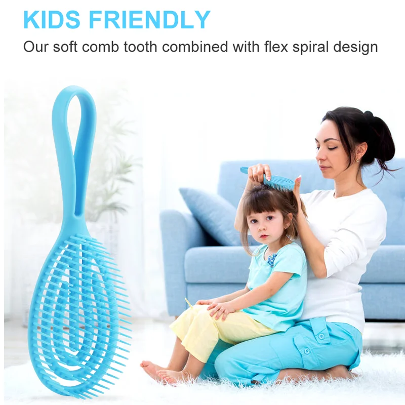 

Fuarscs Hair Comb Scalp Massage Hair Brush Wet Curly Detangle Comb Detangling Hairbrush Women Salon Hairdressing Styling Tools