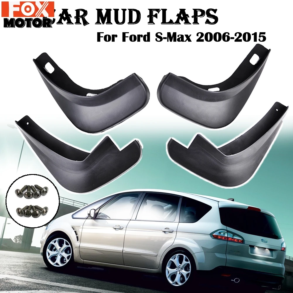 For Ford S-Max 2006 - 2015 Set Mud Flaps Mudflaps Splash Guards Mudguards Front Rear 2007 2008 2009 2010 2011 2012 2013 2014 | Автомобили
