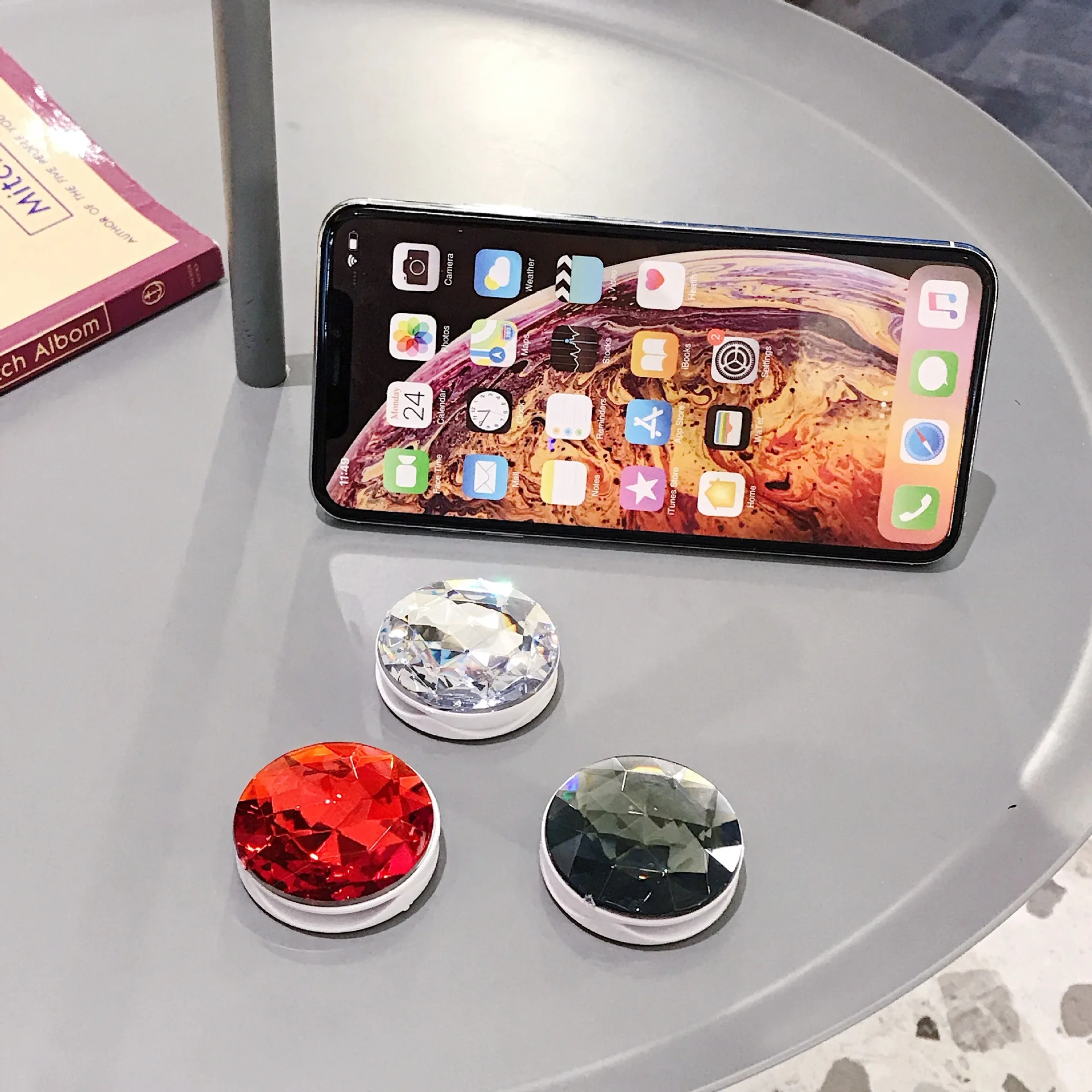 1 шт красочные 3D драгоценный камень популярное круглое мобильный телефон