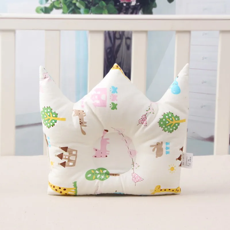 

Baby Pillows Cotton Head Shaping Pillow Forming Pillow Cotton Protection Flat Head Baby Cute Crown Shape Newborn Bedding