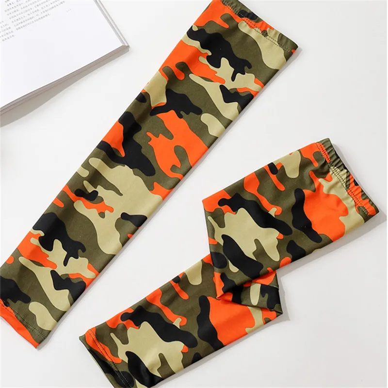 

Lengthened Ice Arm Sleeves Camo Gloves Silk Sleeves Men Women Ooutdoor Running Cycling Fishing Sun UV Protection Cover Ski Golf