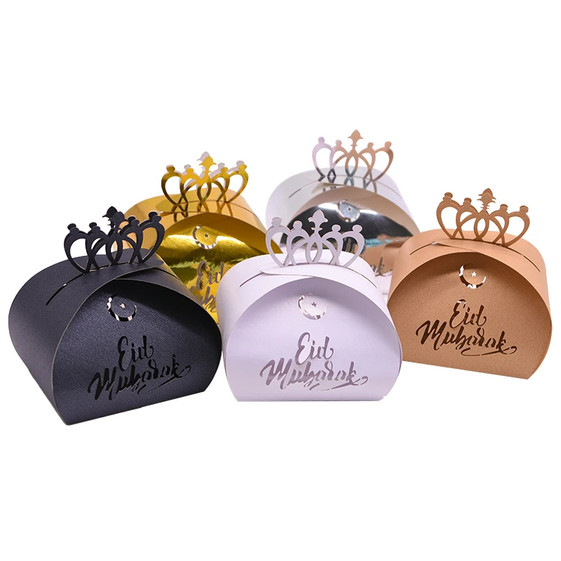 ramadan candies box crown paper boxes for eid mubarak party gift packing Happy Islamic Muslim al-Fitr Eid Party Supplies | Дом и сад