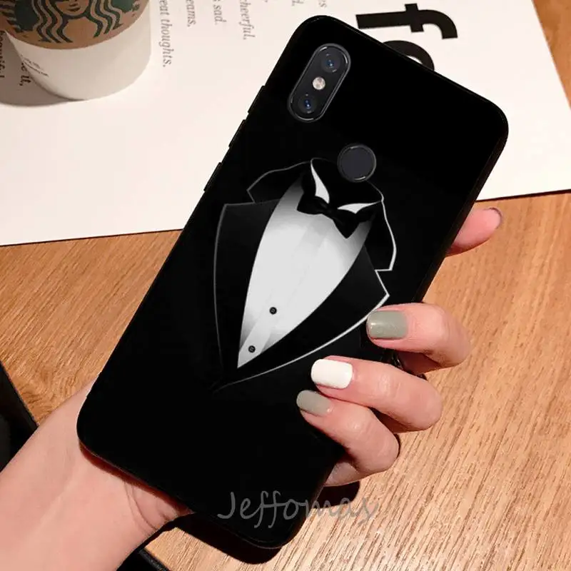 

Suit tie black pattern Phone Case For Xiaomi Redmi note 7 8 9 t max3 s 10 pro lite