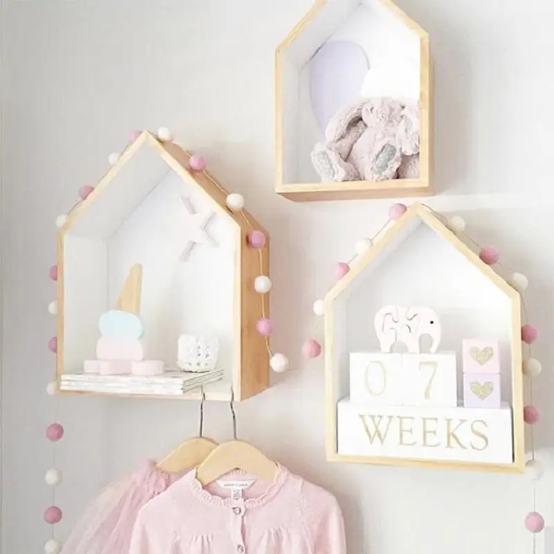 1 шт. домашняя детская девушки украшение помещения Macaron с меховыми помпонами для