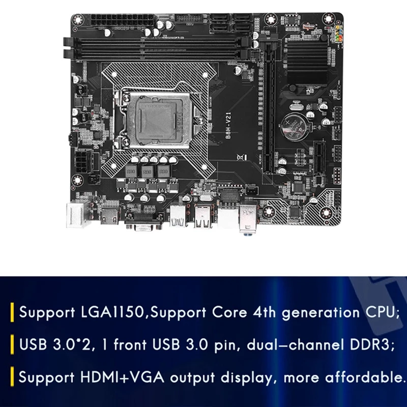 

B85 Motherboard LGA 1150 DDR3 Supports 2X8G SATA3.0 USB3.0 for Core I3 I5 I7 Series Processor