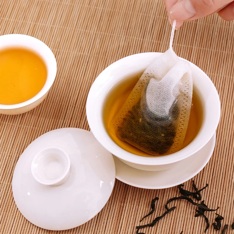 100pcs Teabags 5 x 7CM Food Grade Empty Scented Tea Bags Infuser With String Heal Seal Filter Paper For Herb Loose Tea