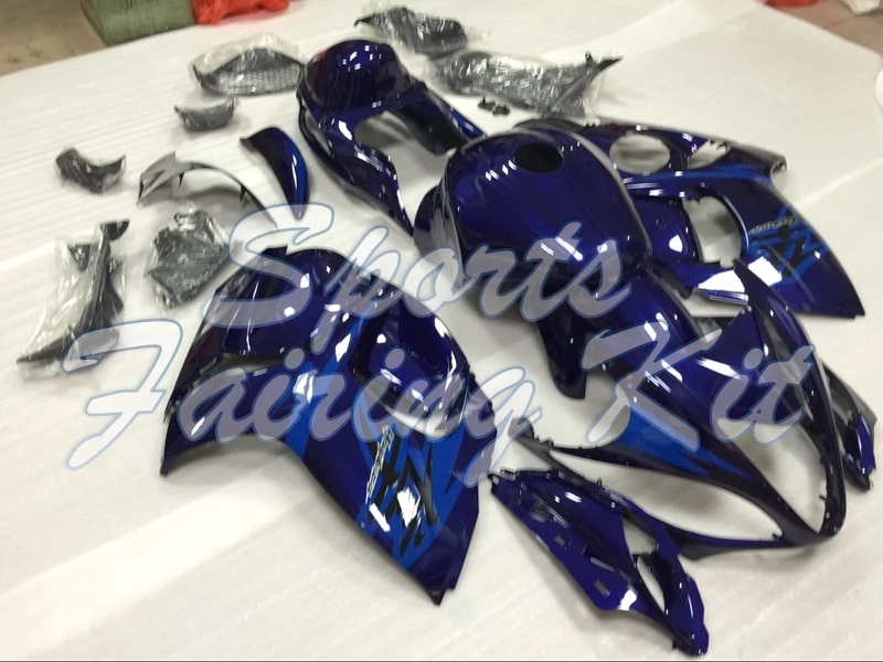 Наборы тела для GSXR 1300 2008 2014 темно черно голубые Обтекатели GSX R1300 2009 обтекатель