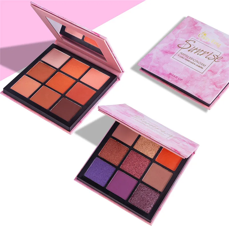 9 цветов Палитра теней Блеск Тени для век Косметика мерцающий Алмазный глаз