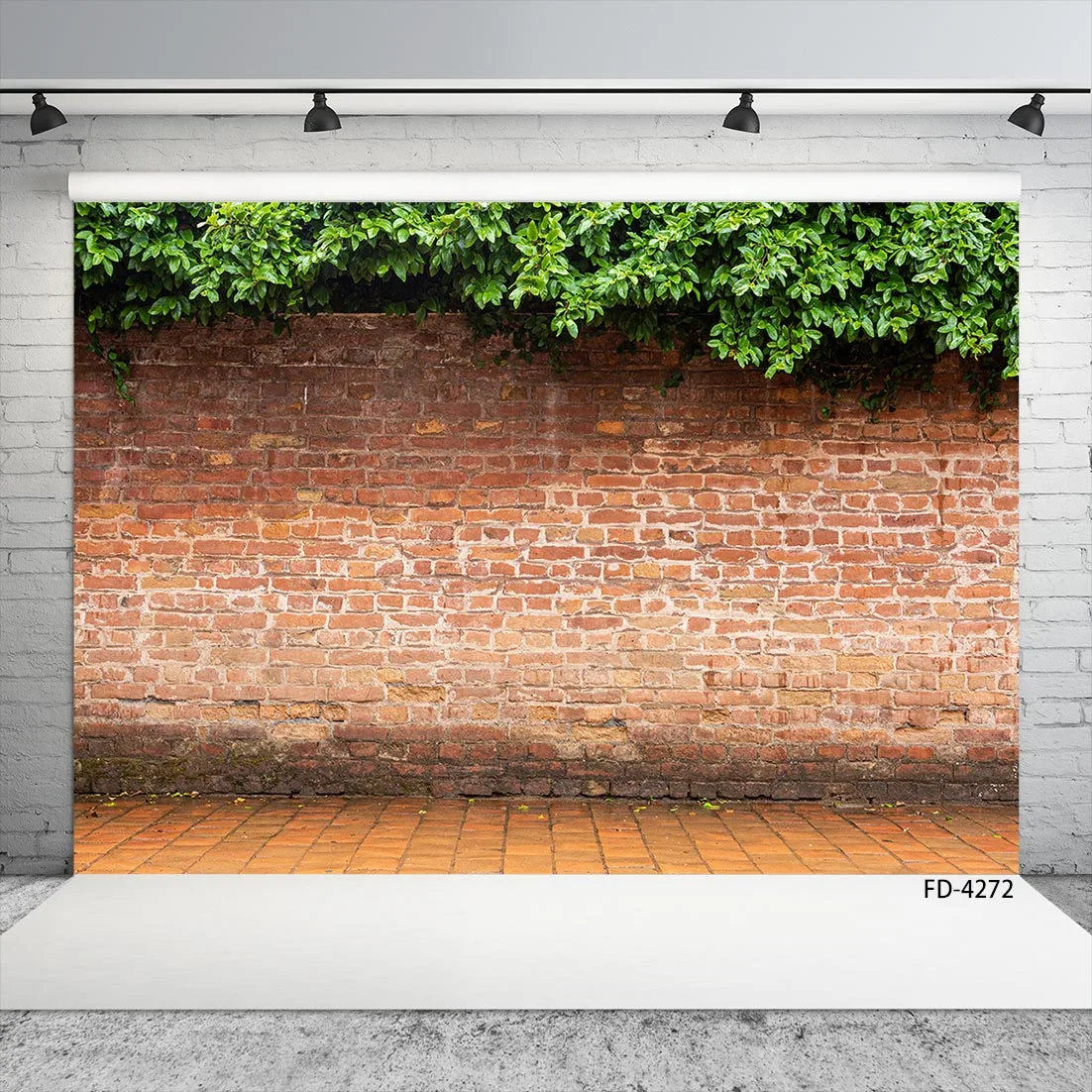 

Nostalgic Brick Wall Leaves Photography Backdrop Vinyl Cloth Background for Children Baby Toy Pet Portrait Photophone Fond Photo