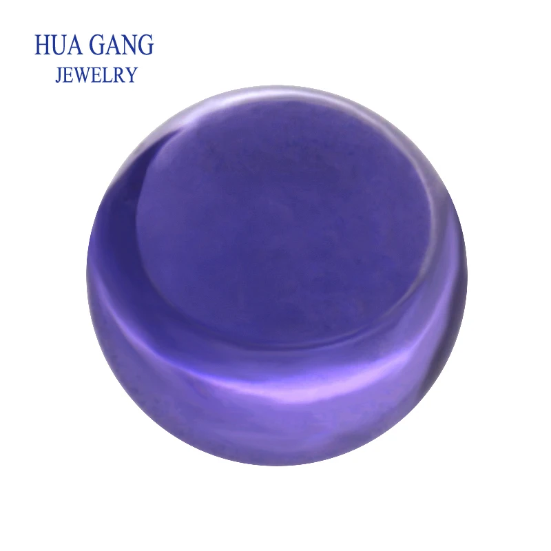 

Violet Stone Round Loose CZ Beads Cabochon Cut Synthetic Gems Cubic Zirconia Bead For Jewelry Making Size 6mm~12mm Wholesale