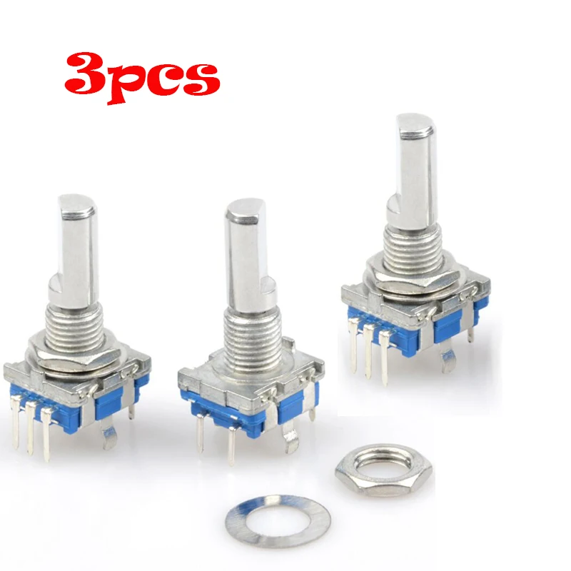 2pcs/5pcs Rotary Encoder Push Switch 6mm Shaft Diameter Blue Switches 20 Position 360 Degree | Обустройство дома