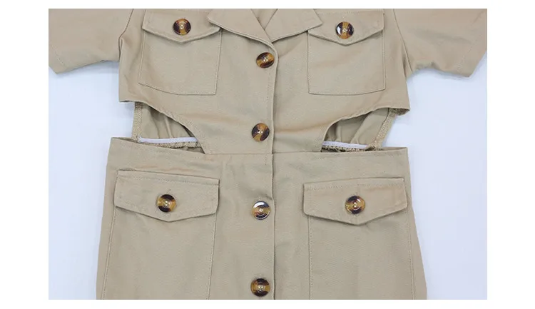 

Girls fashion Waist leak dress children short sleeve ruffles Trumpet / Mermaid dress kids design dress teenage clothes ws1721