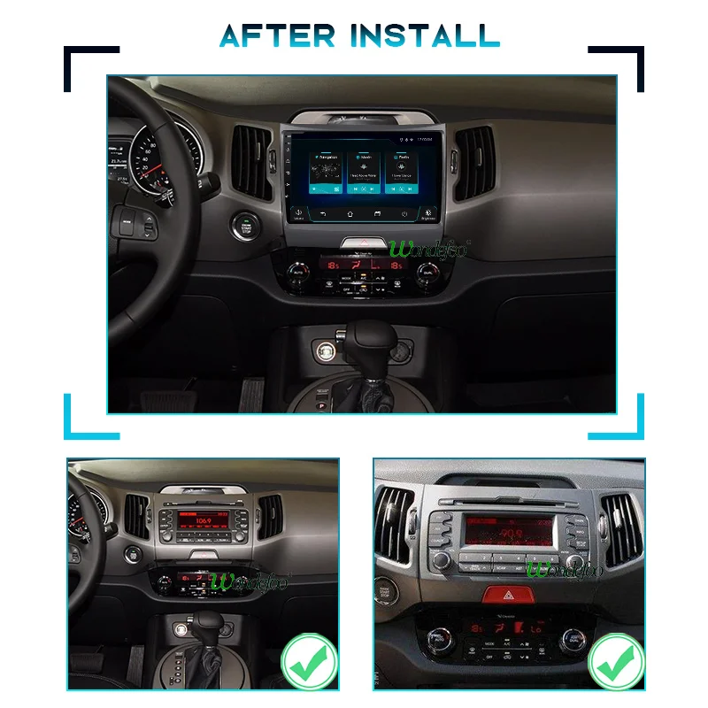 Автомобильное радио автомагнитола 2 din андроид Android 10 PX6 для KIA Sportage 3 2010-2016