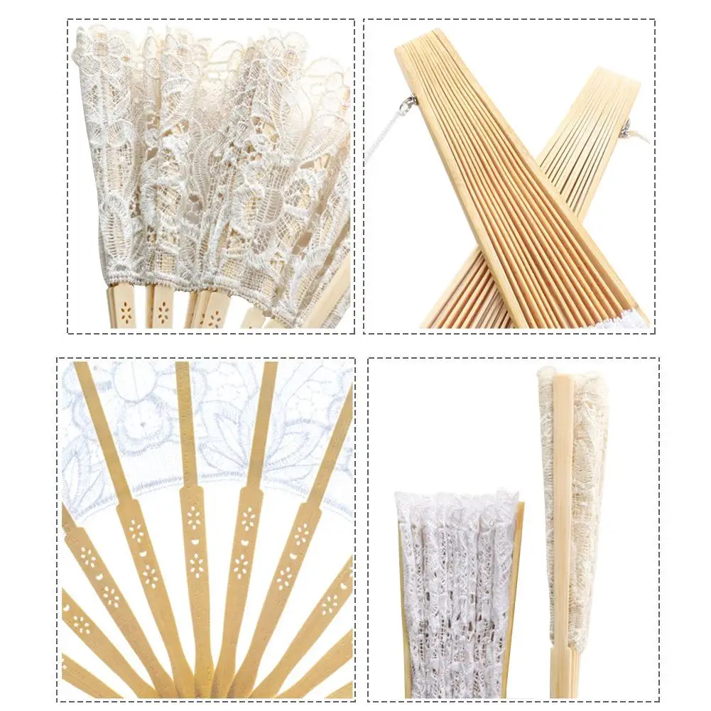

Vintage Chinese Style Fan Folding Hollow Lace Fans Antique Style Bamboo Craft Fan Home Art Decorative