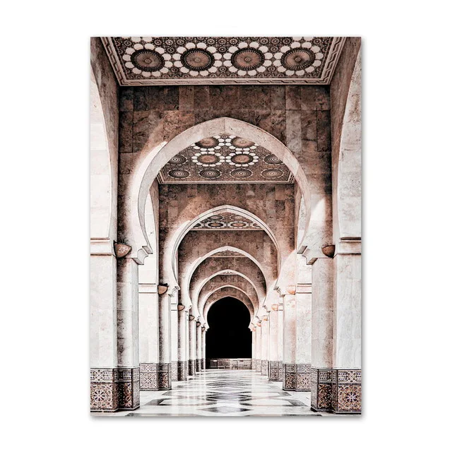Morocco двери пейзажи религия стены искусства холст живопись Casablanca дворца скандинавские плакаты на стену, изображения для гостиной без рамы