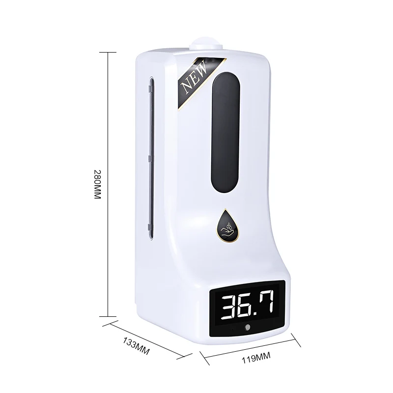 

Touchless Sensor Gel Soap Dispenser Wall Thermometer,Hand Free Soap Dispenser for Gel/Liquid , ABS Plastic