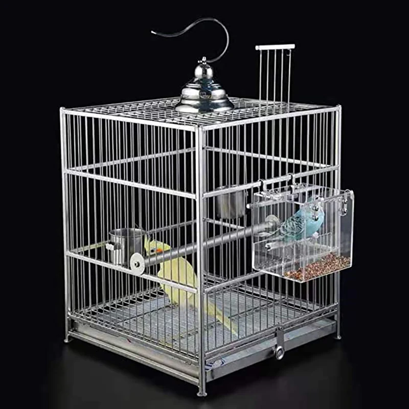 

Automatic Bird Feeder No Mess Bird Cage Pet Feeder Seed Food Container for Parakeet Canary Cockatiel Parrot Canary Acrylic