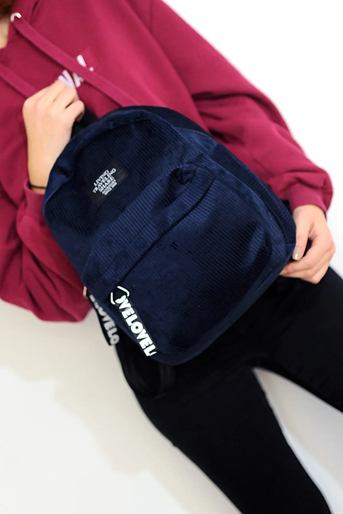 

Navy Blue Backpack New Arrival Unisex Sports Notebook Bag Casual Fashion Waterproof Travel University College High Quality