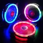 Кулер для ПК бесшумный со светодиодной подсветкой, 120 мм, 12 В постоянного тока, 3P, IDE, 4 контакта