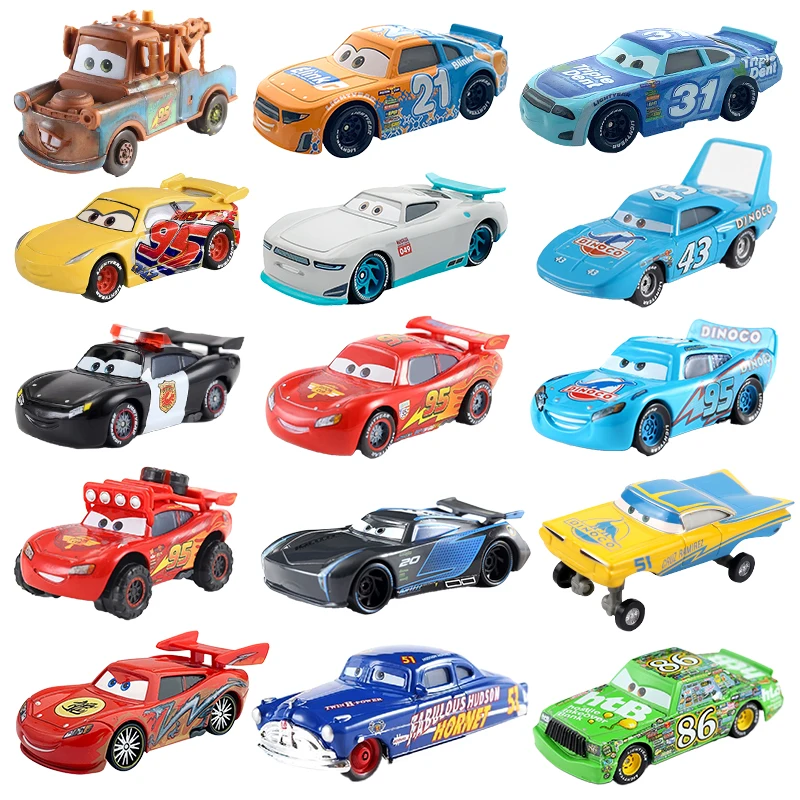 

New Disney Pixar Cars 2 3 Toy Lightning McQueen Mater Jackson Storm Ramirez 1:55 Diecast Vehicle Metal Alloy Boys Kids girl Gift