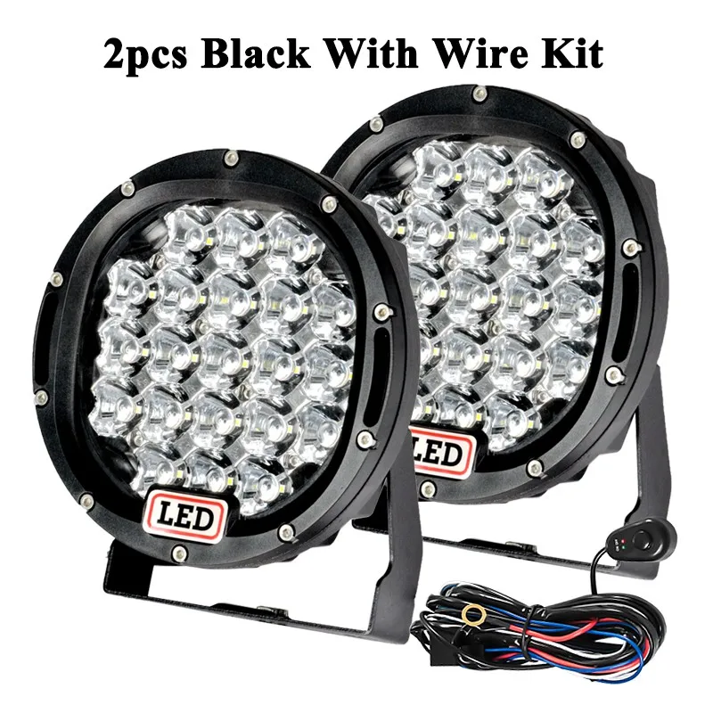 2pcs Black and Wire VISORAK " внедорожный светодиодный рабочий светильник 4x4 4WD ATV светодиодный светильник для внедорожников, грузовиков, светодиодный светильник для 4WD 4x4, грузовиков, внедорожников - Цвет: 2pcs Black and Wire