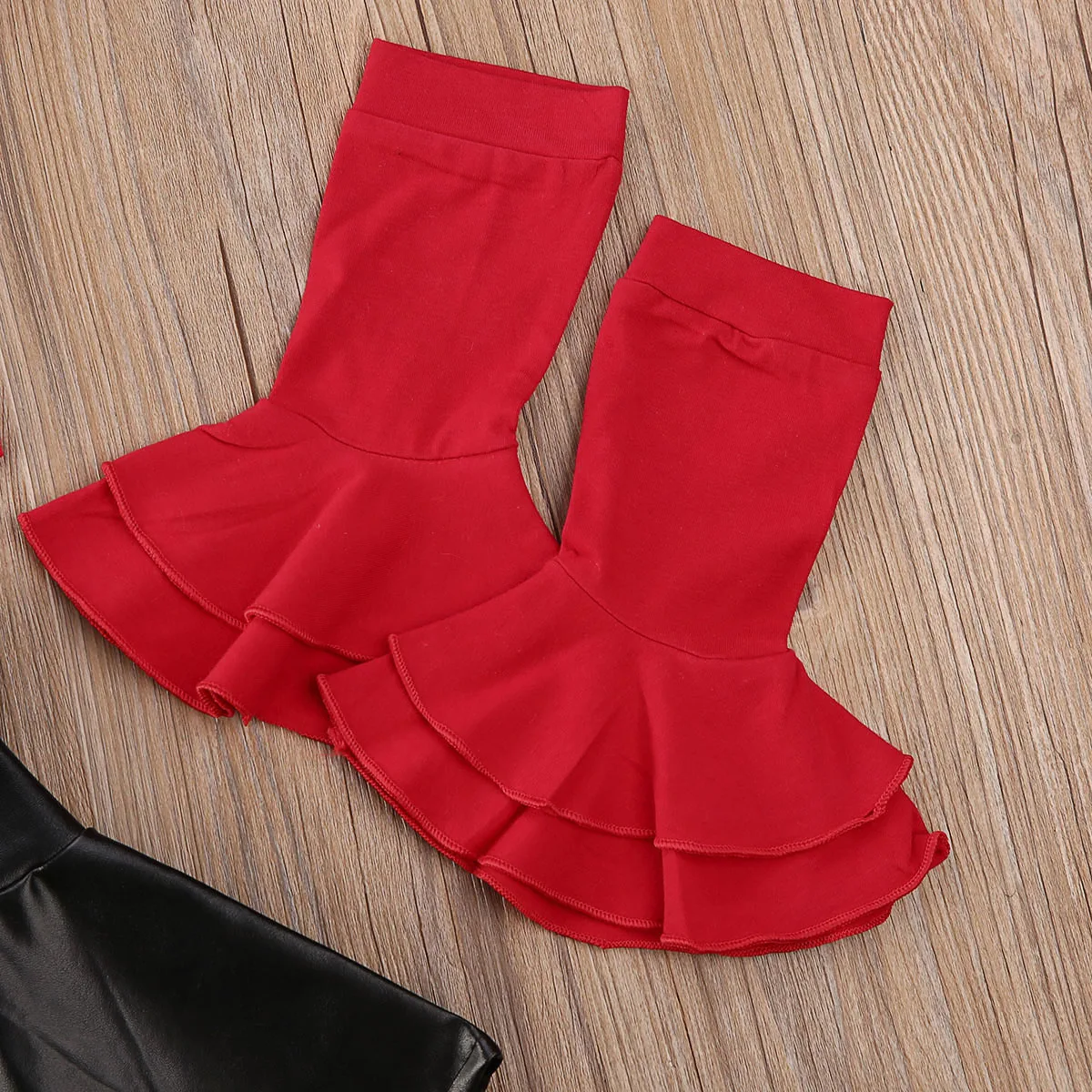 Модные детские комплекты одежды для маленьких девочек топы с открытыми плечами и