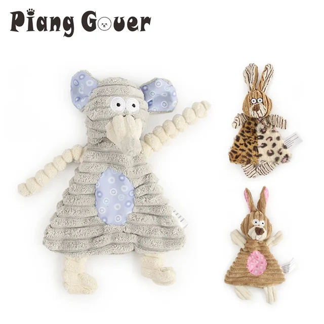 Corduroy Sound Pet Toy Dog Squeak Toy for Rabbit Mouse Cattle Clean Teeth Puppy Toys Pet Accessories Small Dog Toy 2
