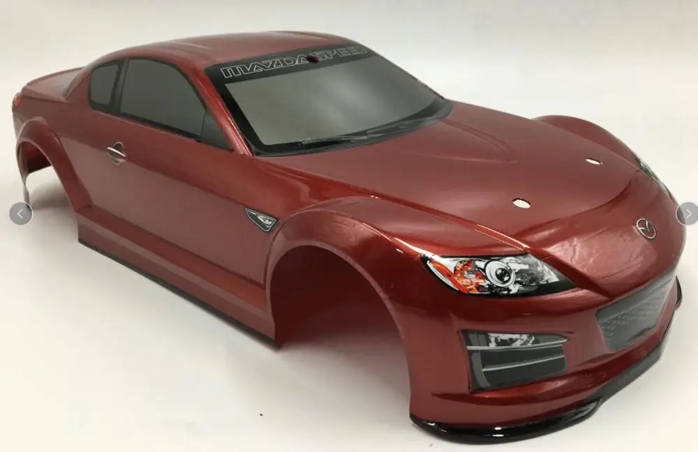 Mazda Body red 1/10 RC автомобиль прозрачное тело 190 мм NNissan S13 S15 GTR34 35 180SX RX8 RX7 дрейф местности - Цвет: Mazda Body red