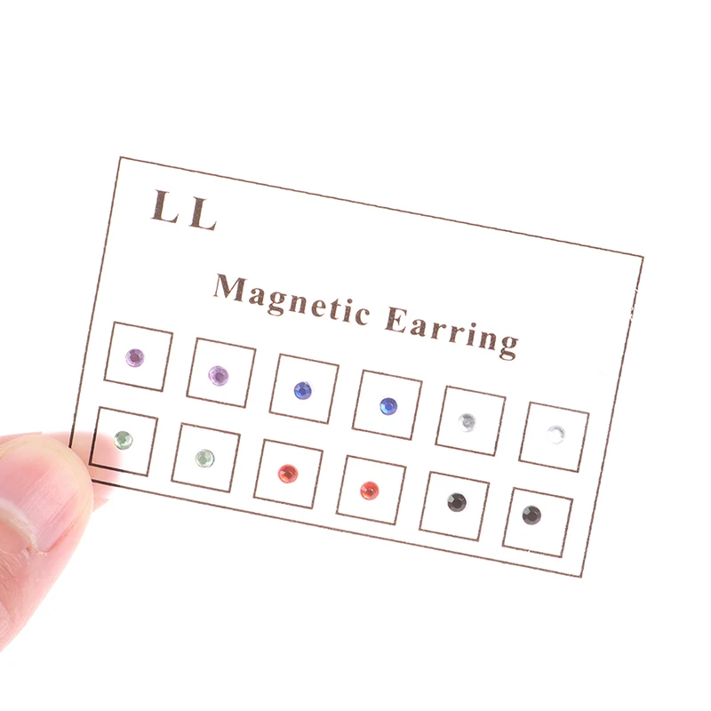 12pcs Fake Cheater Non Pierced Magnet Ear Tragus Cartilage Lip Labret Stud Nose Ring Jewelry Magnetic Earring