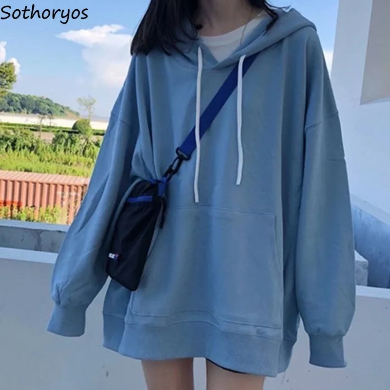 Женские толстовки с капюшоном уличная одежда простая универсальная плюс бархат