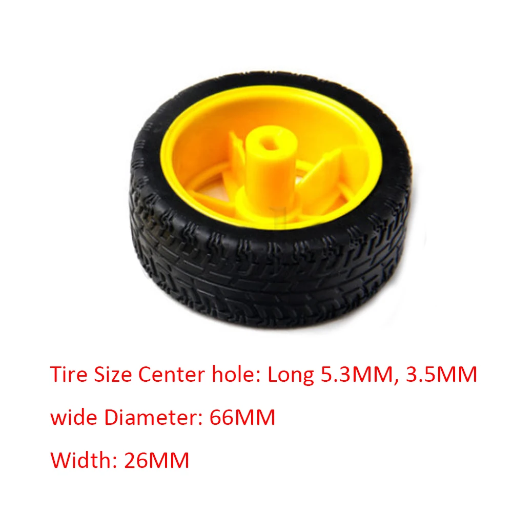 2019 Мини умный автомобиль робот пластиковые колеса шины с DC 3-6v мотор-редуктор для