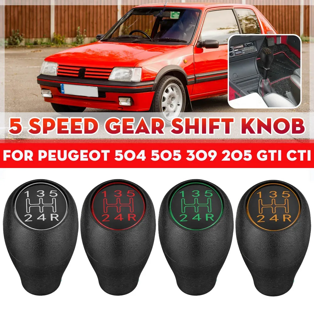 

For Peugeot 504 505 309 205 GTI CTI Manual Gear Shift Knob 5 Speed Lever Shifter Handle Stick Plastic Car Accessories
