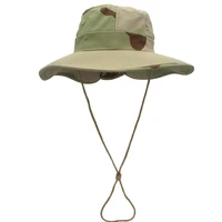 military panama boonie sun hats summer men women camouflage bucket hat with string fishman cap