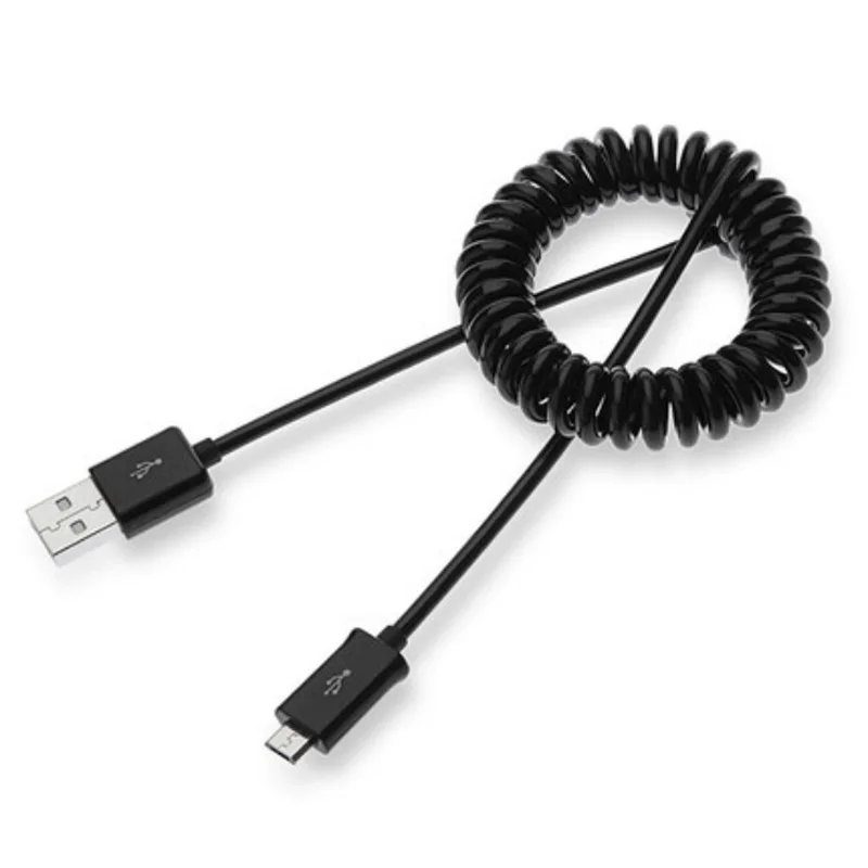 Весенние данные Micro USB кабель для samsung sony huawei растягивающийся зарядное устройство