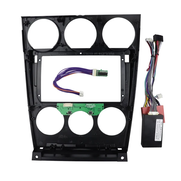 frmae with harness 9-дюймовый автомобильный радиоприемник Fasica для Mazda 6 2004- CD DVD gps ободок приборной панели Установка отделка комплект для переоборудования рамка кабель - Название цвета: frmae with harness