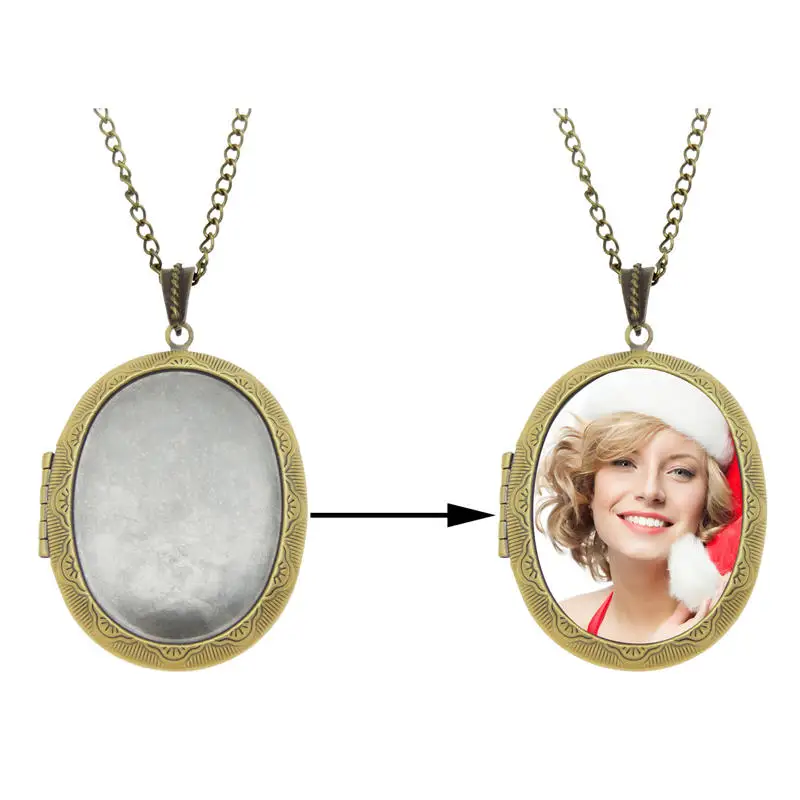 1 шт. медный медальон в винтажном стиле овальной форме с памятью Ювелирное