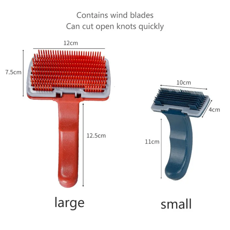 

Pet Plastic Self-Cleaning Manual Removal Hair Comb Soft Skin Frinendly Tasteless Relieve Fagitue Quick Open Knot Hair Removal S