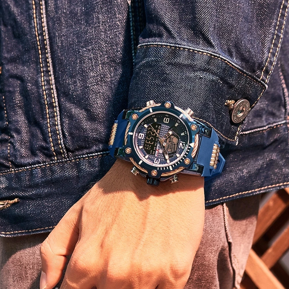 

SMAEL Digital Watch Men Sports Watches Fashion Dual Display Men's Waterproof LED Digital Watch Man Military Clock Relogio