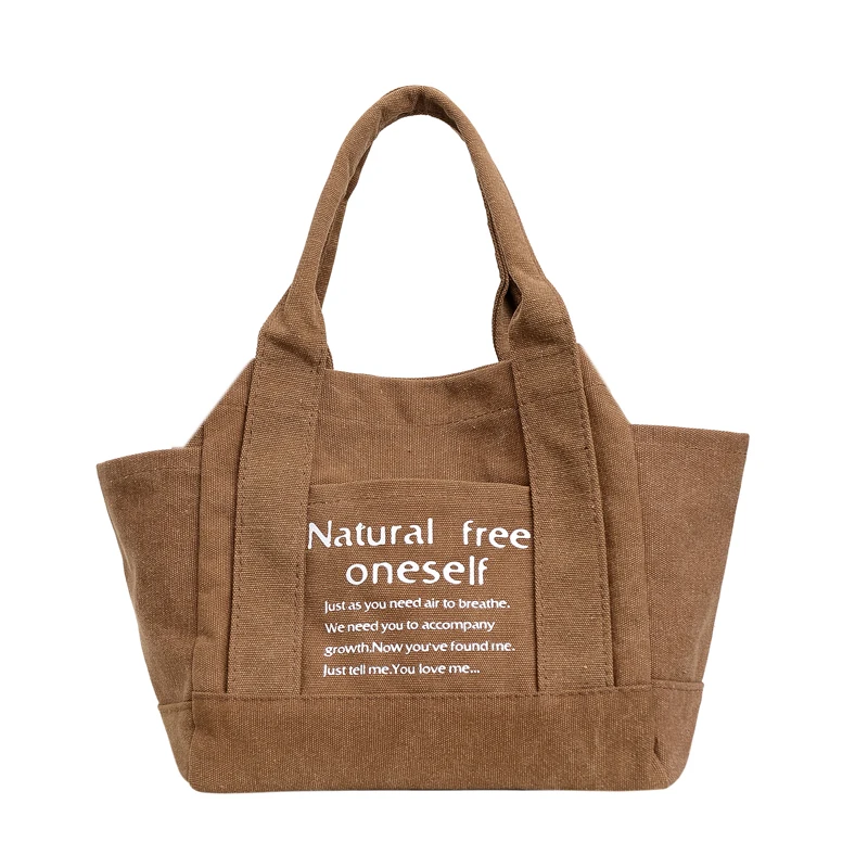 

Casual Canvas Handbags For Women 2021 Classic Solid Color Letter Designer Tote Bag Fashion Large Capacity Female Shopping Bag