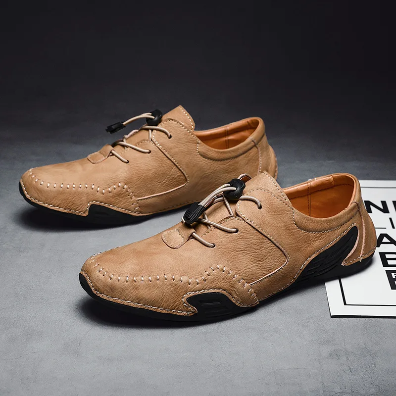 

Men Casual Shoes Breathable Loafers Sneakers 2020 New Fashion Comfortable Flat Handmade Retro Leisure Loafers Shoes Men Shoes