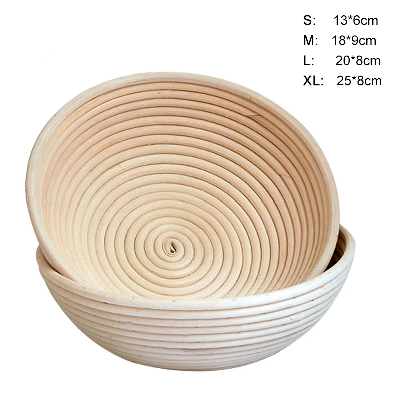 Натуральный Ротанг круглый/прямоугольный для хлеба корзина ферментации