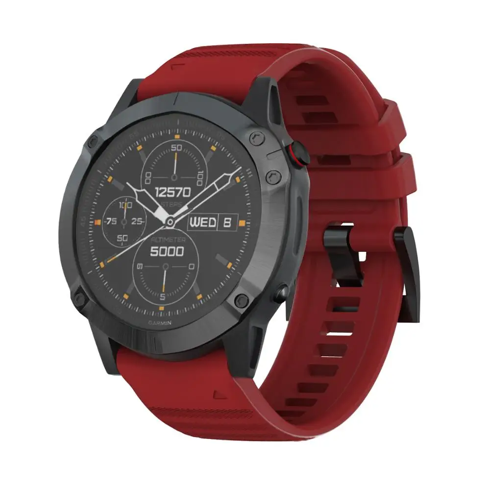 26 мм силиконовый ремешок для смарт часов Garmin Fenix 6X Pro Смарт часы с заменой ремешка
