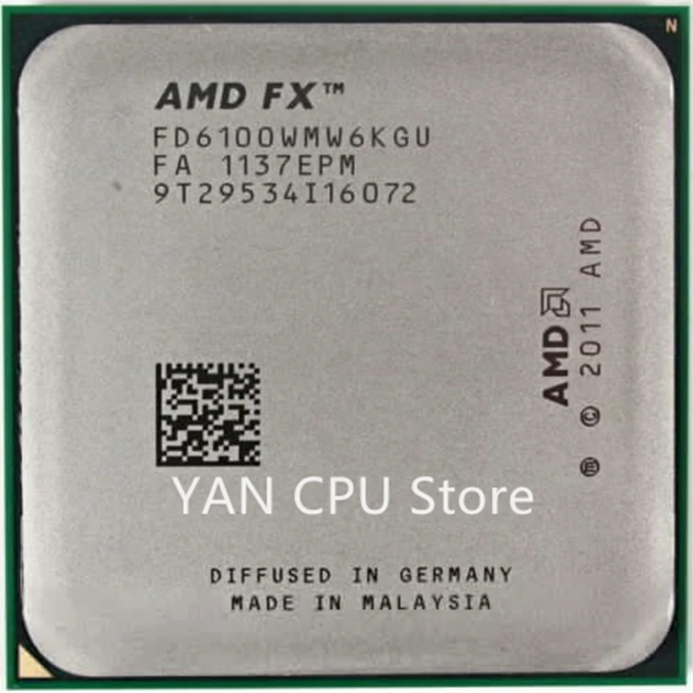 

Free Shipping AMD FX-Series FX 6100 3.3 GHz Six-Core CPU Processor FD6100WMW6KGU Socket AM3+
