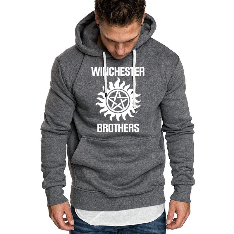 

2021 new spring autumn Supernatural Hoodie Men Winchester Bros Mens Hoodies high quality Cotton Casual Men's Hoody