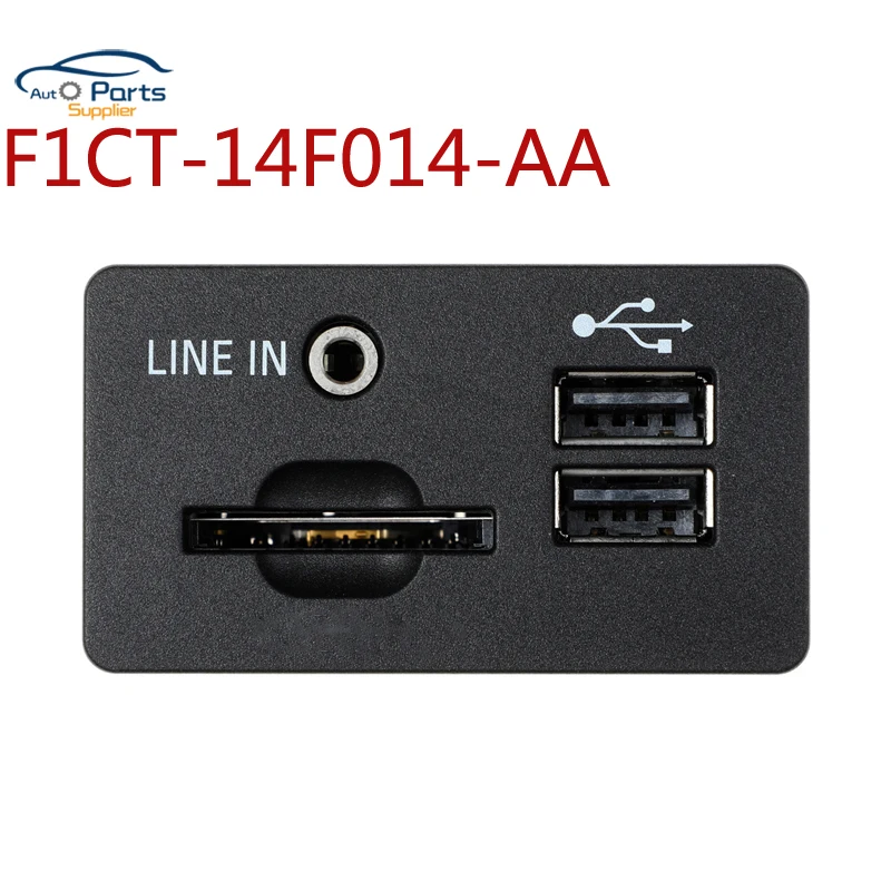 New F1CT-14F014-AA F1CT14F014AA Audio Player USB Receptacle Black Matte For Ford C-MAX TRANSIT KUGA auto repair