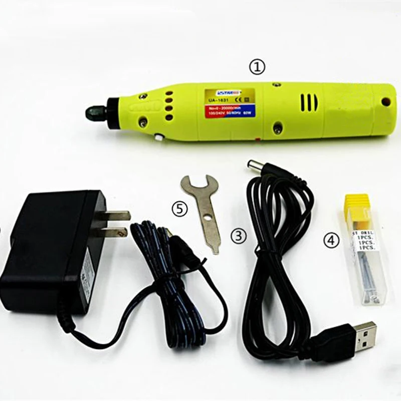 

U-star UA-1631 Plug-in Electric Grinder,0~20000r/min,100/240V,50/60Hz,60W