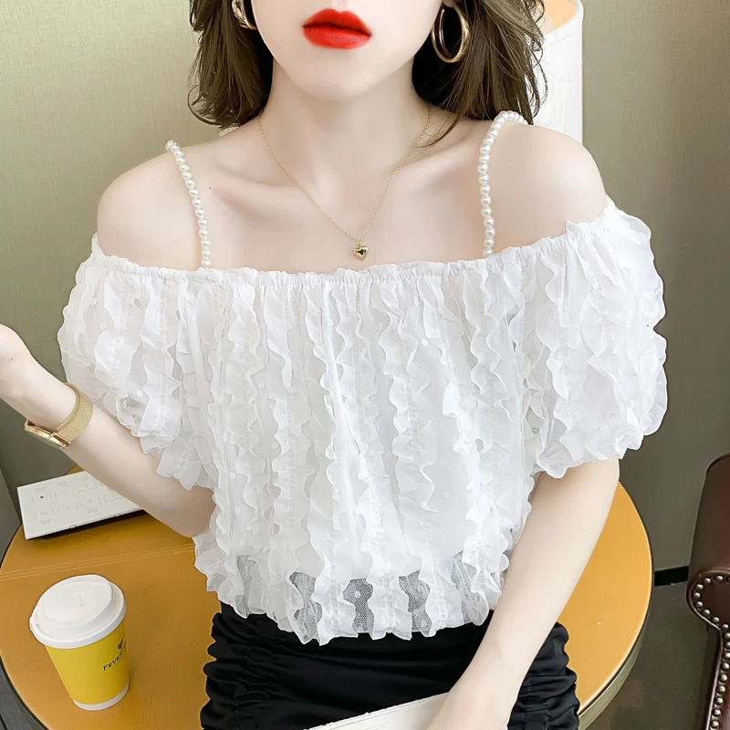 Лето 2021 новый дизайн сетчатый эластичный свободный топ с коротким