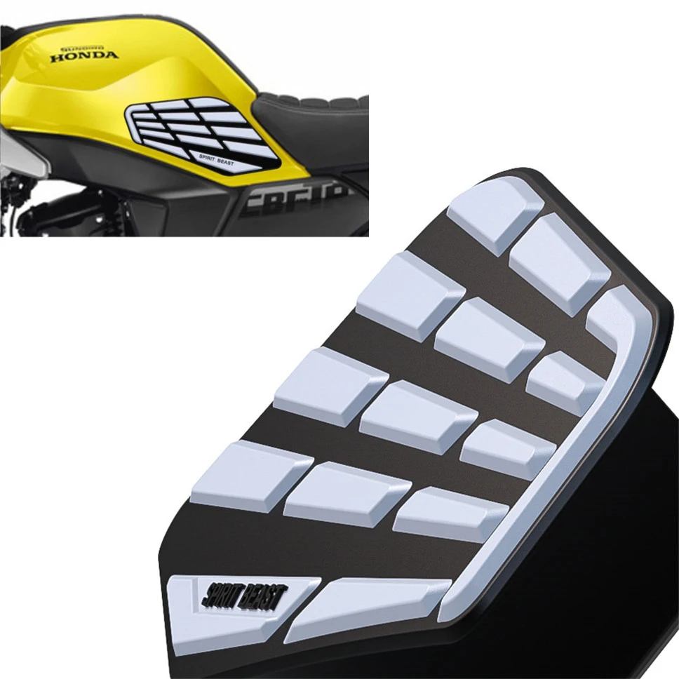 

White Moto Sticker Anti slip Fuel Tank Pad 3D Motorbike Part For Honda CBF190TR Motorcycle Fuel Tank Rubber Sticker Protector